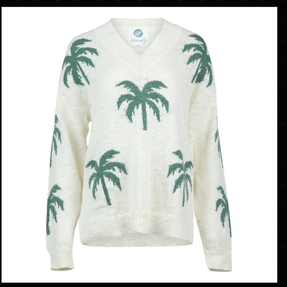 NWOT Beachly - The Palm Breeze Sweater - Picture 2 of 6